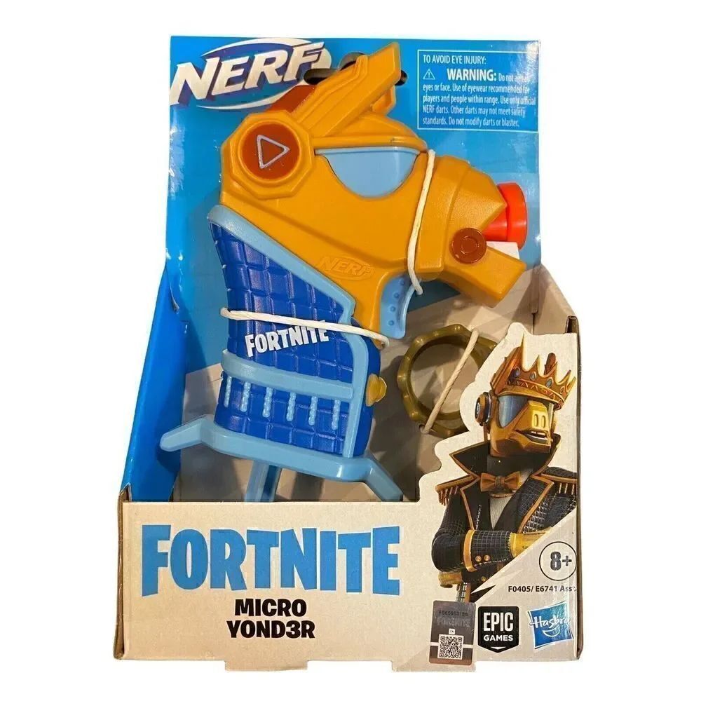 Nerf Blaster Fortnite Micro Y0nd3r - Mini Dart-Firing Blaster with 2 Elite Darts